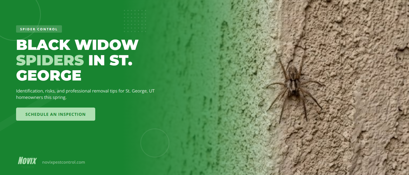 Black Widow Spiders in St. George, UT: Identification, Risks, and Removal | Novix Pest Control