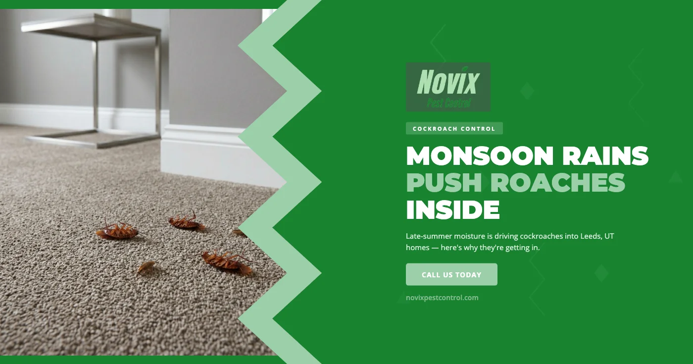 Why Cockroaches Surge in Leeds, UT During Late Summer Monsoon Season