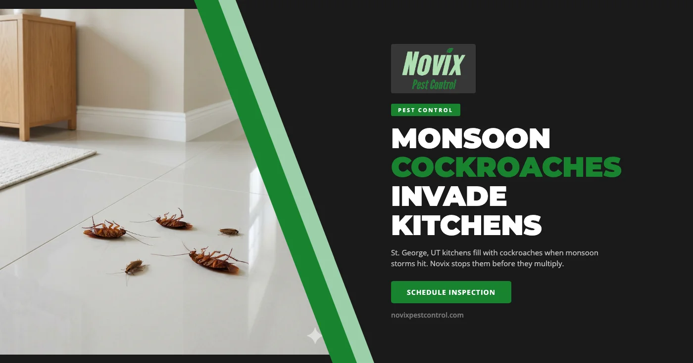 Cockroach Control in St. George, UT: Why Monsoon Rains Push Cockroaches Into Your Kitchen